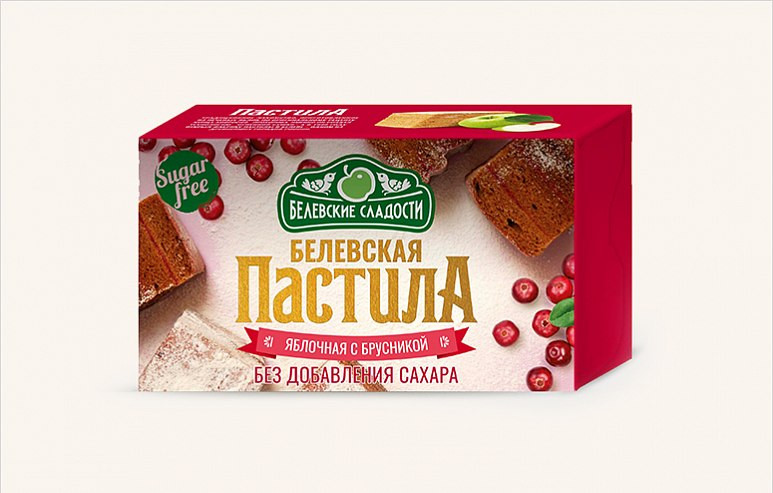  Пастила  200г диетическая с КЛЮКВОЙ, НОВЫЙ ФОРМАТ (4*50г)    в Вологде