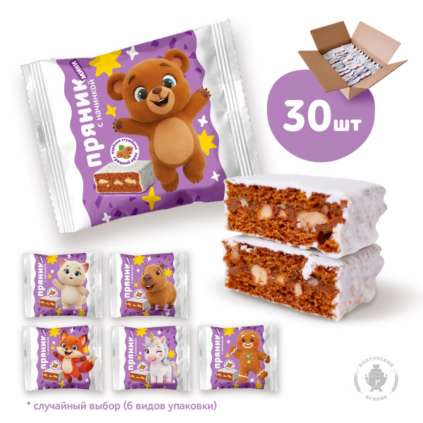 №2 Пряник МИНИ  коробка (30шт по 60г) в Вологде