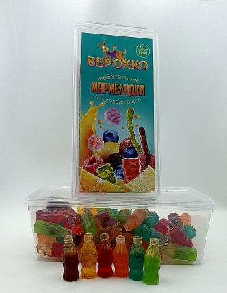  Жевательный мармелад Бутылочки Кола, 250г      в Вологде